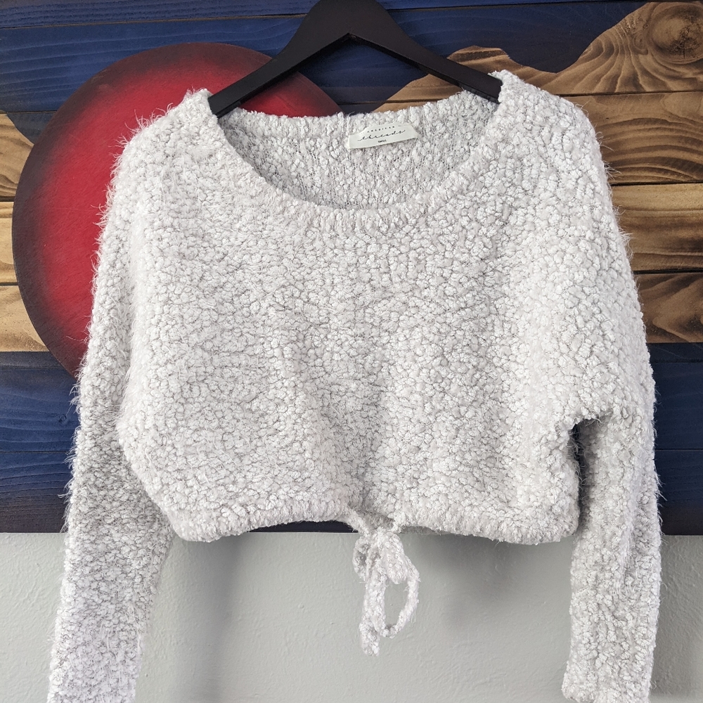 White Cropped Sweater